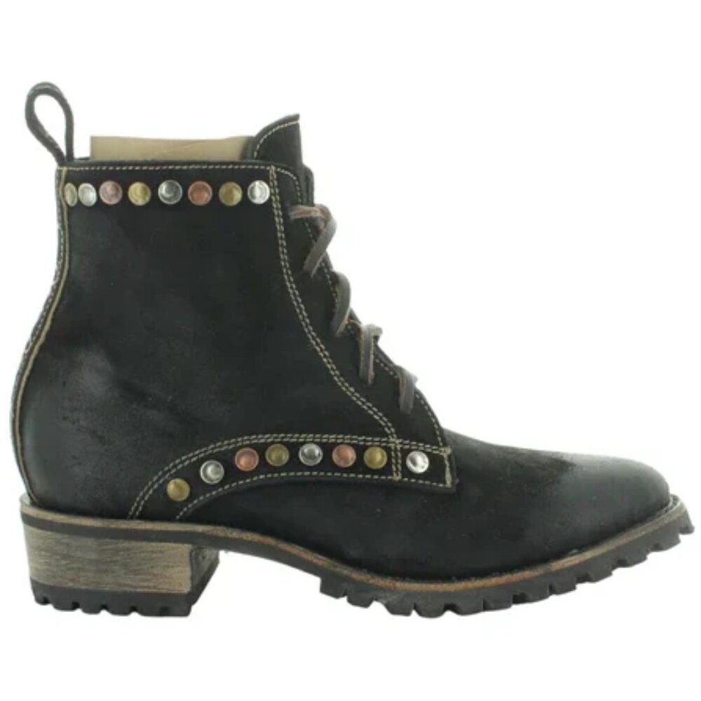 new YIPPEE KI YAY BY OLD GRINGO distressed LEATHER Tribeca Studded BRANDED boots - Picture 2 of 4